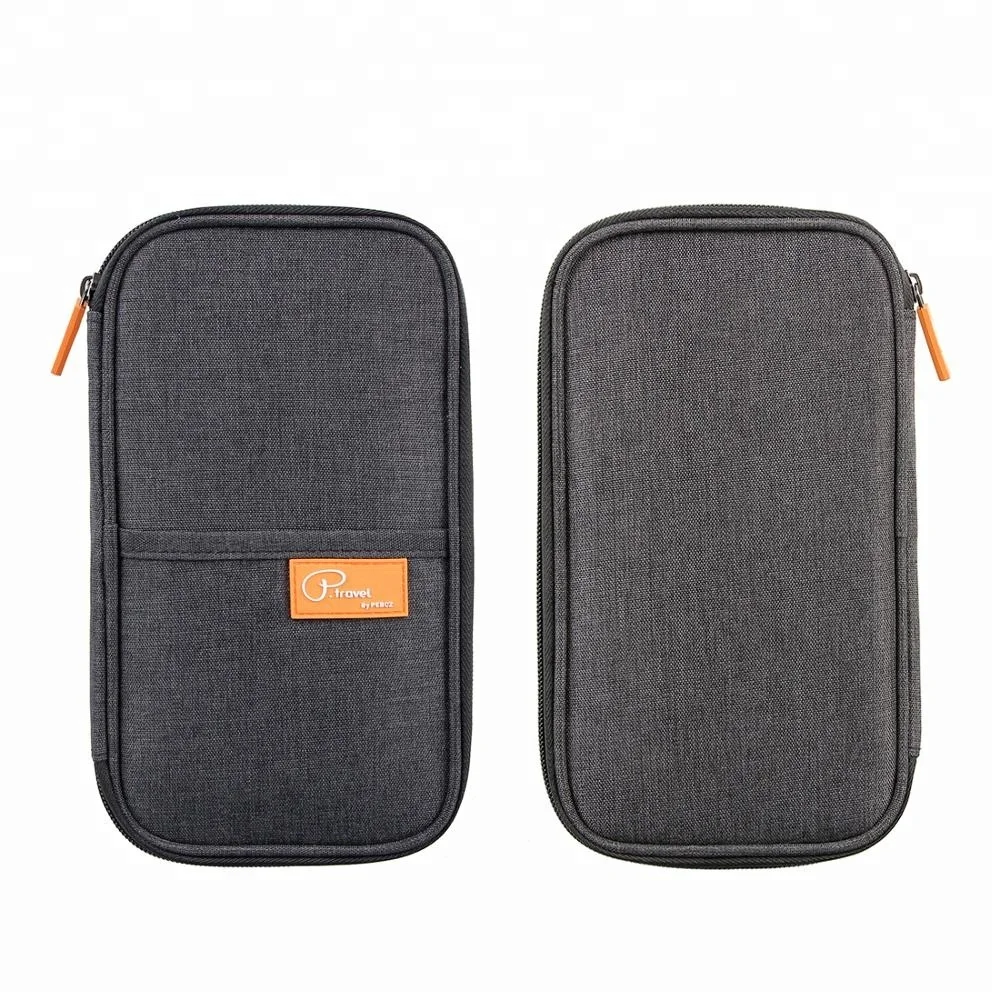 P.travel Cheap Nylon Waterproof Rfid Blocking Credit Card organizer personalized passport holder Cover Travel Wallet