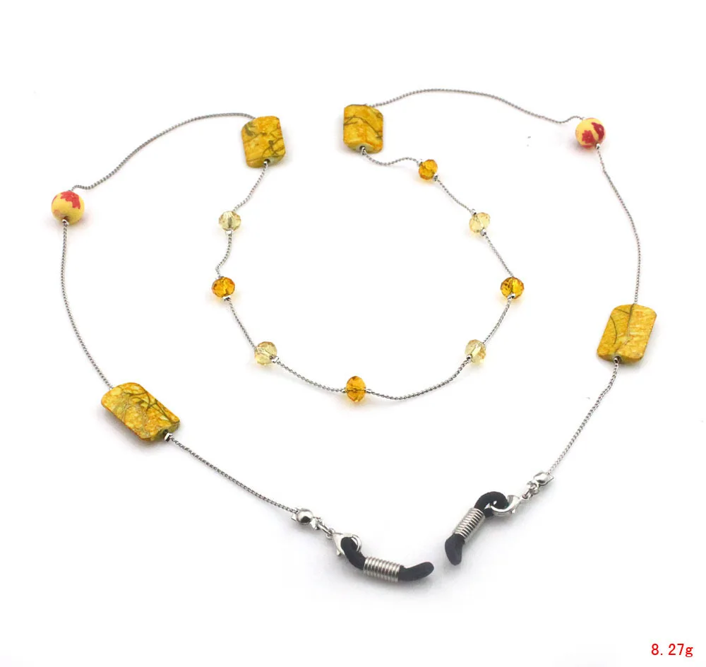 Противоскользящая Минималистичная золотая цепочка для очков цепочка для солнцезащитных очков для чтения цепочка для очков с кристаллами и бусинами держатель для очков шнур для очков Веревка для шеи