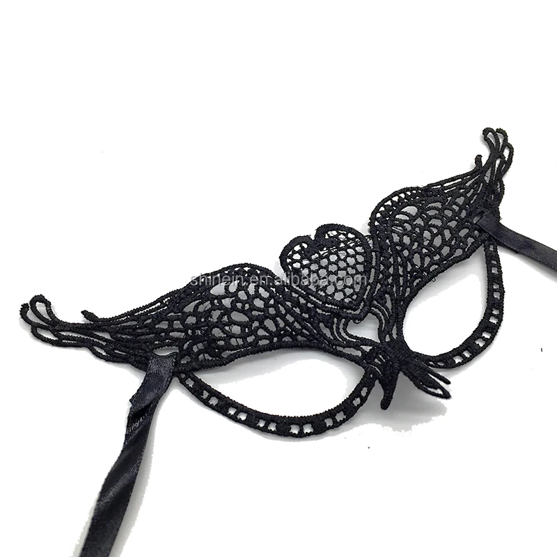 Women Sexy Eye Masks Venetian Heart Shape Lace Mask For Masquerade Cosplay