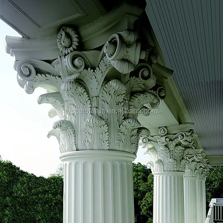 antique classic European design decorative stone marble column pillar for hall house building ornament