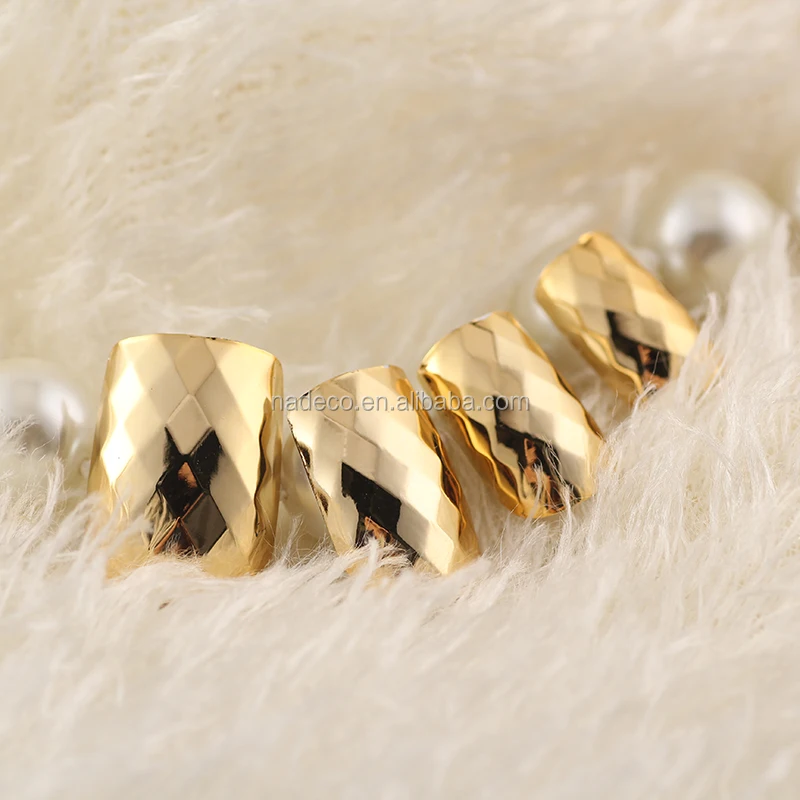 
Fashionable New Arrived Metal False Nails Golden Metallic Fingernails Plastic Nail Art 