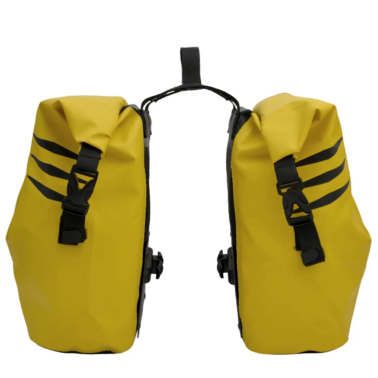 2019 Yellow motorcycle pannier bag bicycle bag pannier waterproof bicycle rear pannier bag
