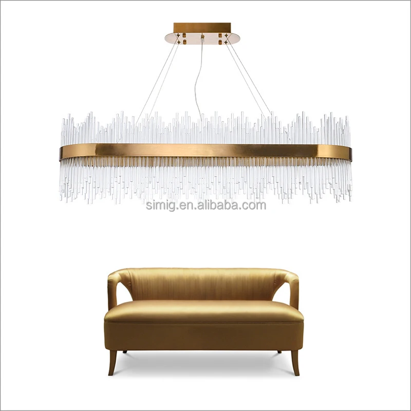 Simig lighting modern k9 Crystal Glass oval shape luminaire crystal chandelier lamp