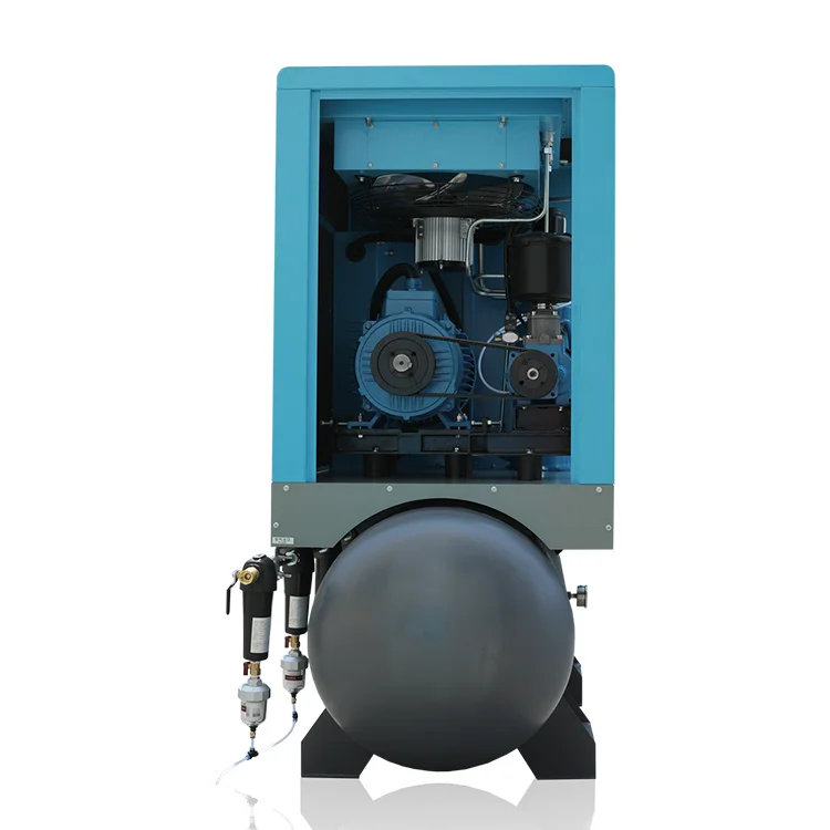 11kW 15 HP  Electric Rotary Screw Air Compressor Machine with 500L Air Tank
