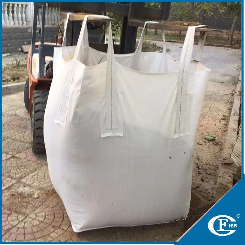 
chinese supplier single stevedroe straps plastic cover silo fibc big bag packing for the construction rubbish 