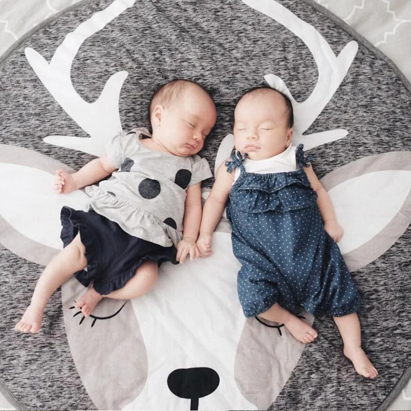 Baby Playing Mats Crawling Creeping Mat  Deer Toys Games Mats Pads Crawling Blankets Kids Room Padded Floor Carpet