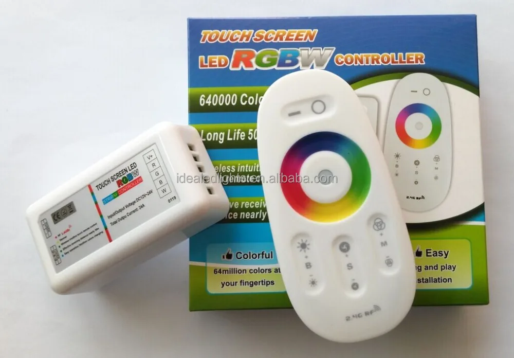 CE&RoHS 2.4G Milight DC12-24V Flashing Wireless RF RGBW led strip Controller