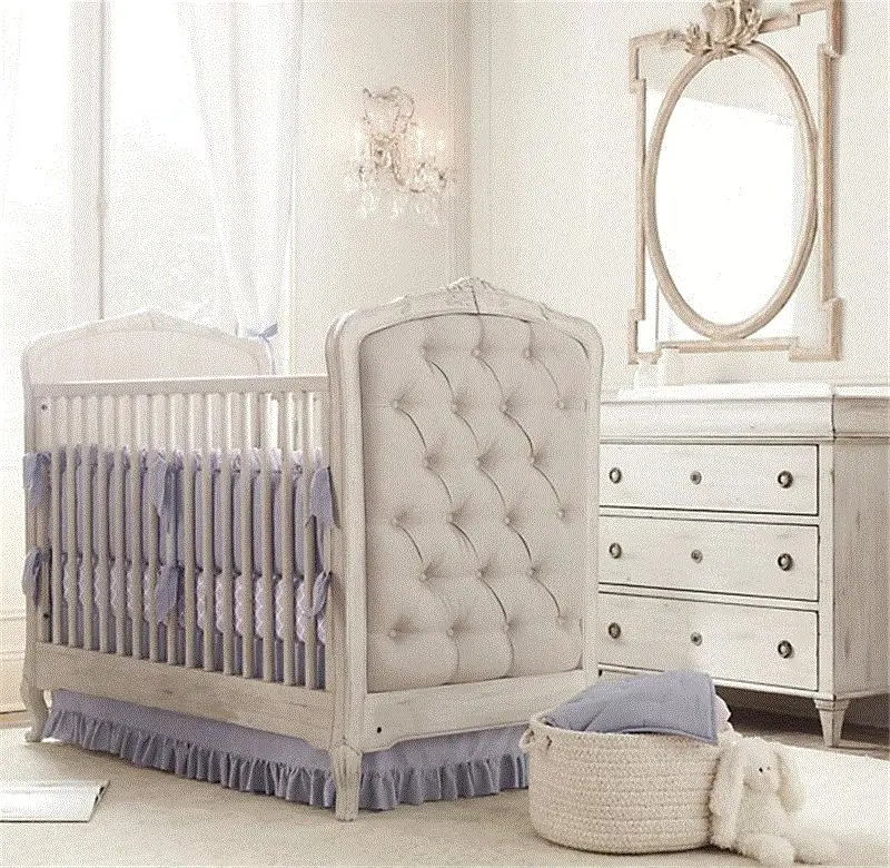 
Bisini French Style Elegant Portable Baby Bed, Environmental Wooden Baby Crib BF09-80005 