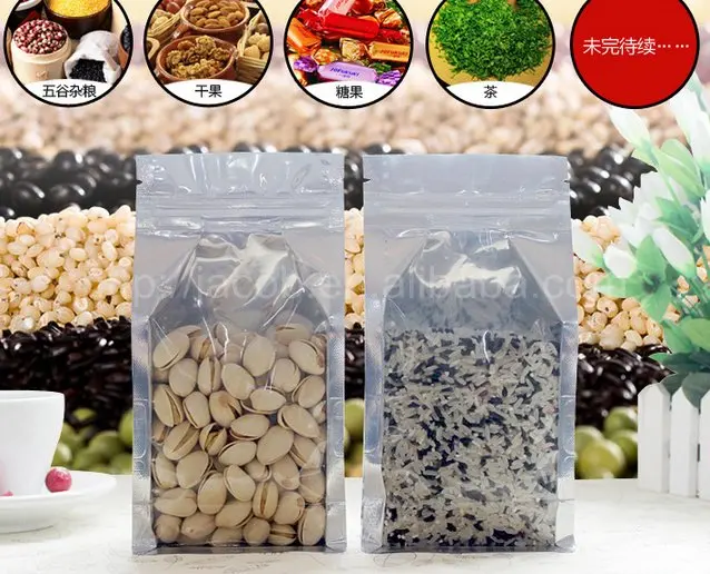 biodegradable foil big bag zip lock aluminum food packaging