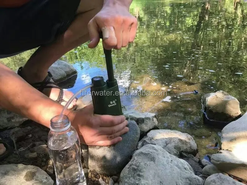portable camping water filter  personal water filter for camping, military, tactical, emergency, first aid kit