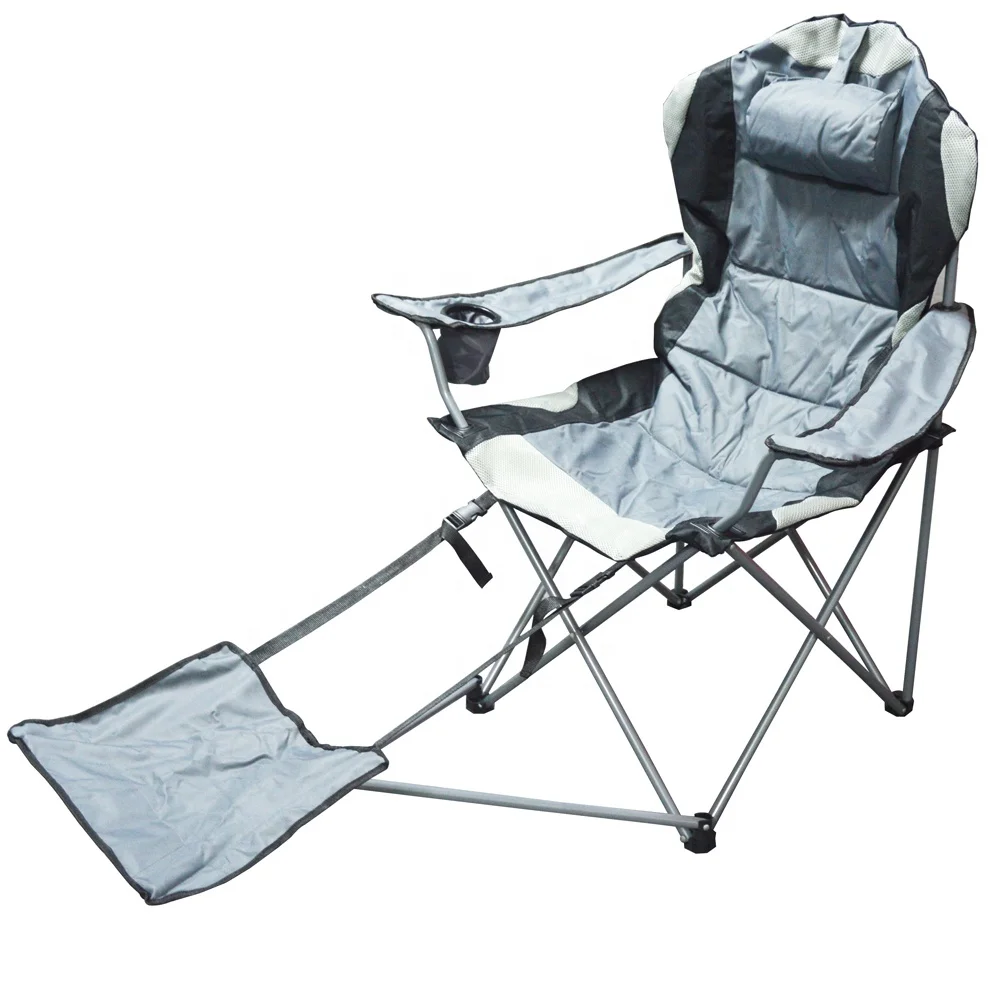 
high quality durable outdoor folding beach camping chair with footrest 