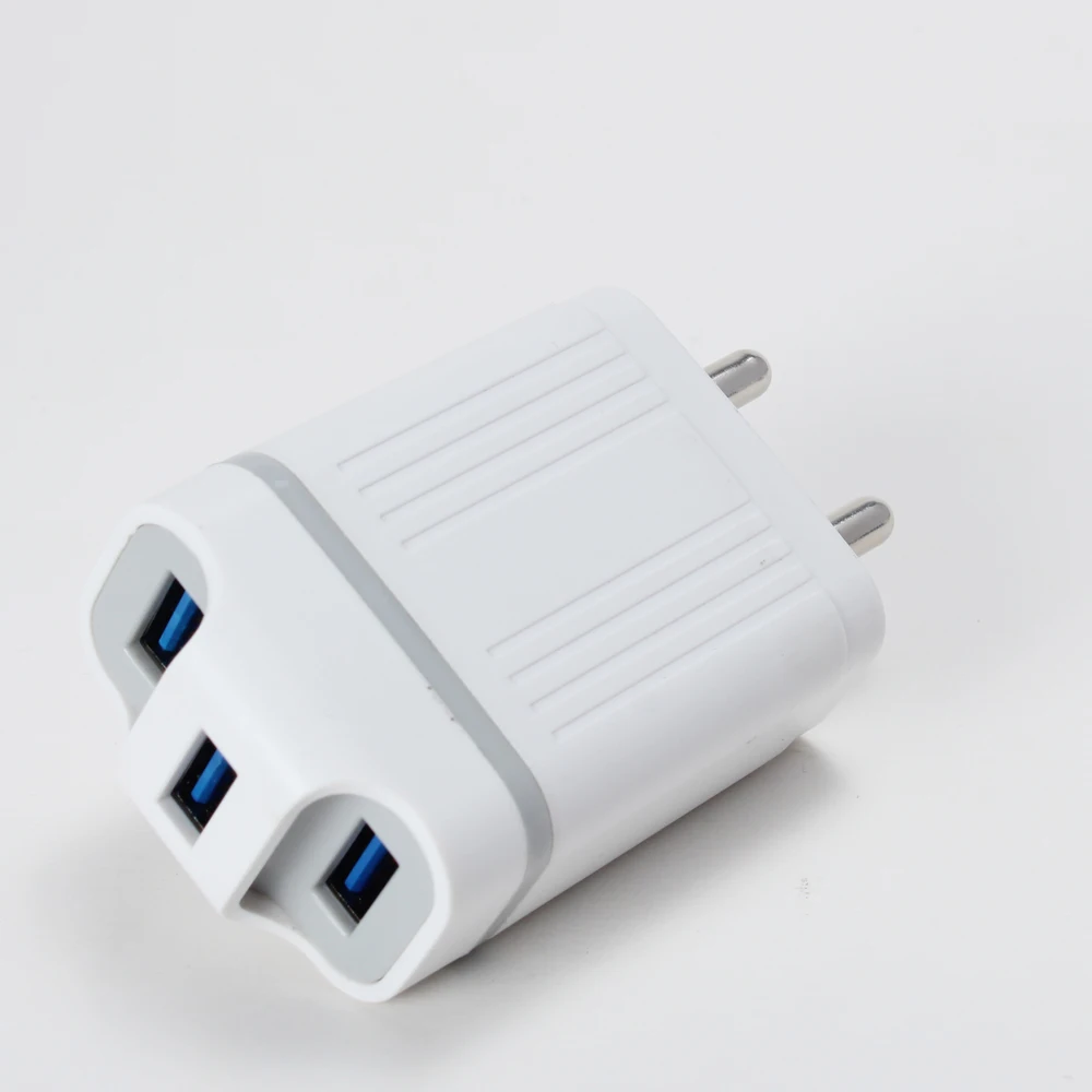
new product 5V 3A single 3 USB wall travel Charger Adapter Portable INDIA Plug MP3 MP4 mobile phone Charger 