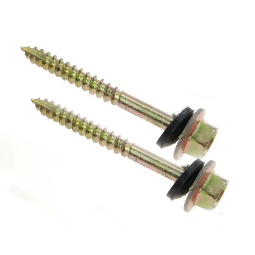 Type 17 Thread Cutting Screws Hex Washer Head with Rubber Washer