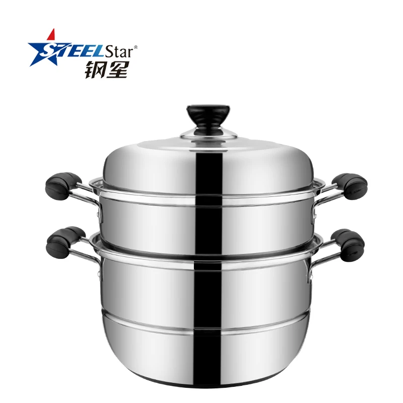 
Double Boilers 2 layers capsuled Bottom stainless steel steamer pot with bakelite handle and knob 
