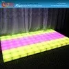 
China glass touched color changing light up dance floor mat 