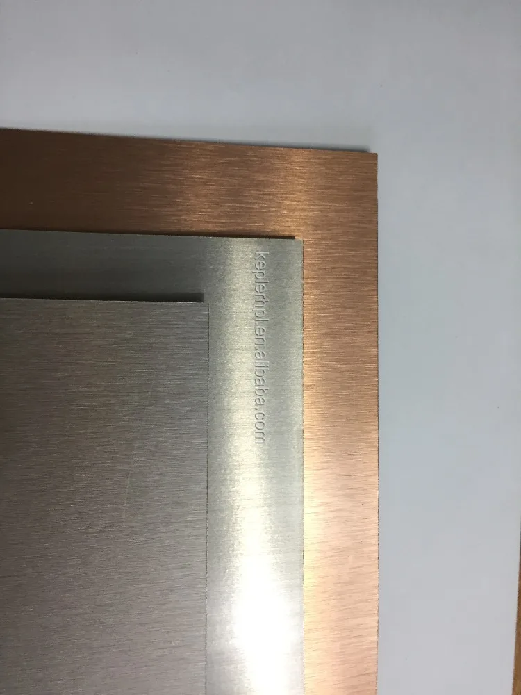 Silver brushed metal hpl high pressure laminate manufacturers formica laminate paper