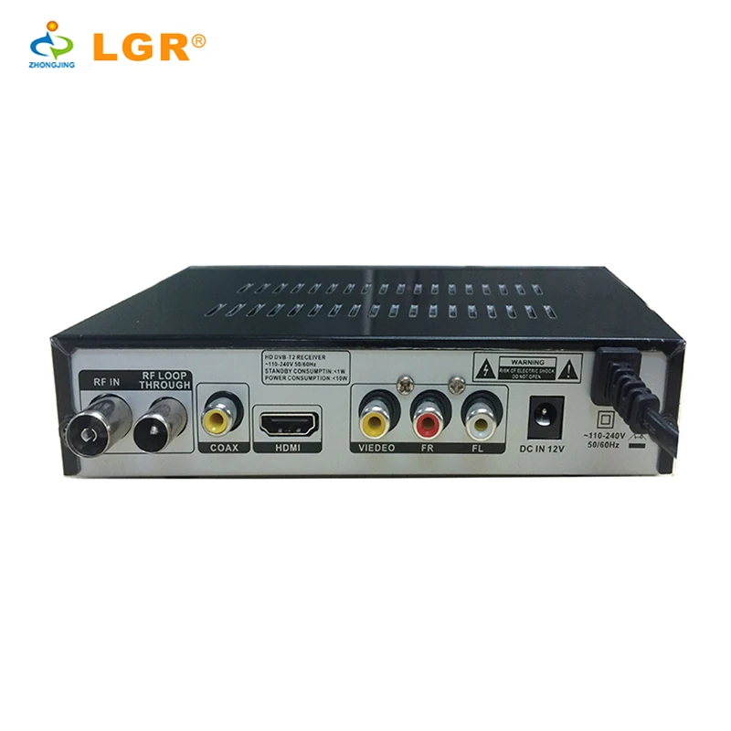 FTA dvb t2 со светодиодным дисплеем DC 12v USB цифровой наземный приемник dvb-t2