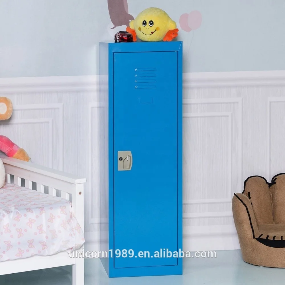 China metal locker cabinet cheap price for sale solid locker room single door staff lockers blue kids wardrobe closet