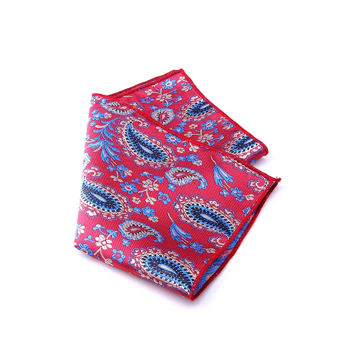 Custom paisley mens handkerchief polyester pocket square