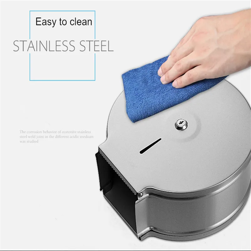 Stainless steel storager lock jumbo roll toilet tissue dispenser toilet paper dispenser