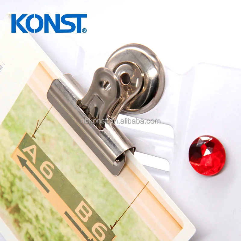 Customized silver magnetic clip raised grain steel clip binder clip