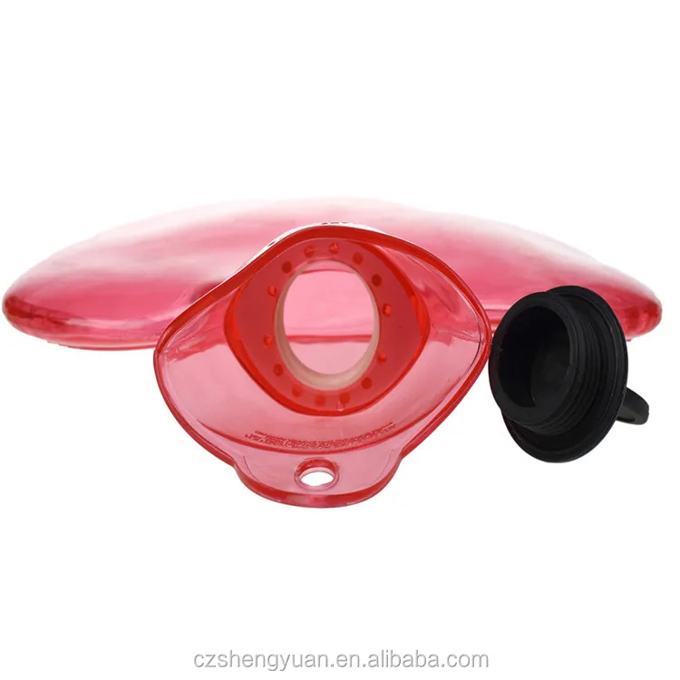Cheap price heart shape plastic hot water bottle