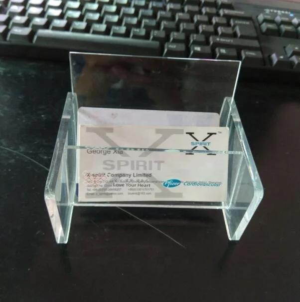 Factory custom acrylic name business gift card holder display stand