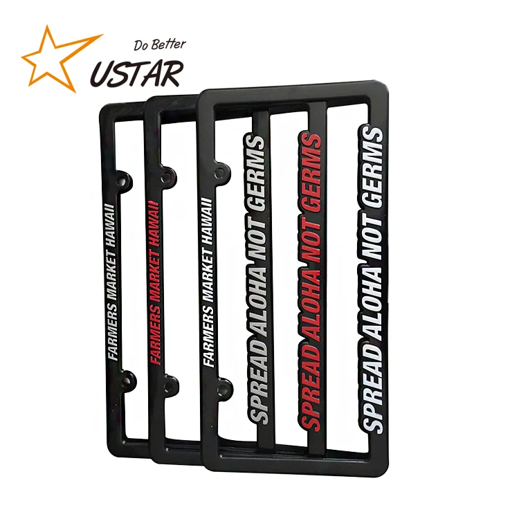 
Custom Plastic Printing Car License Plate Frame Licenses Plate Cover Holder 