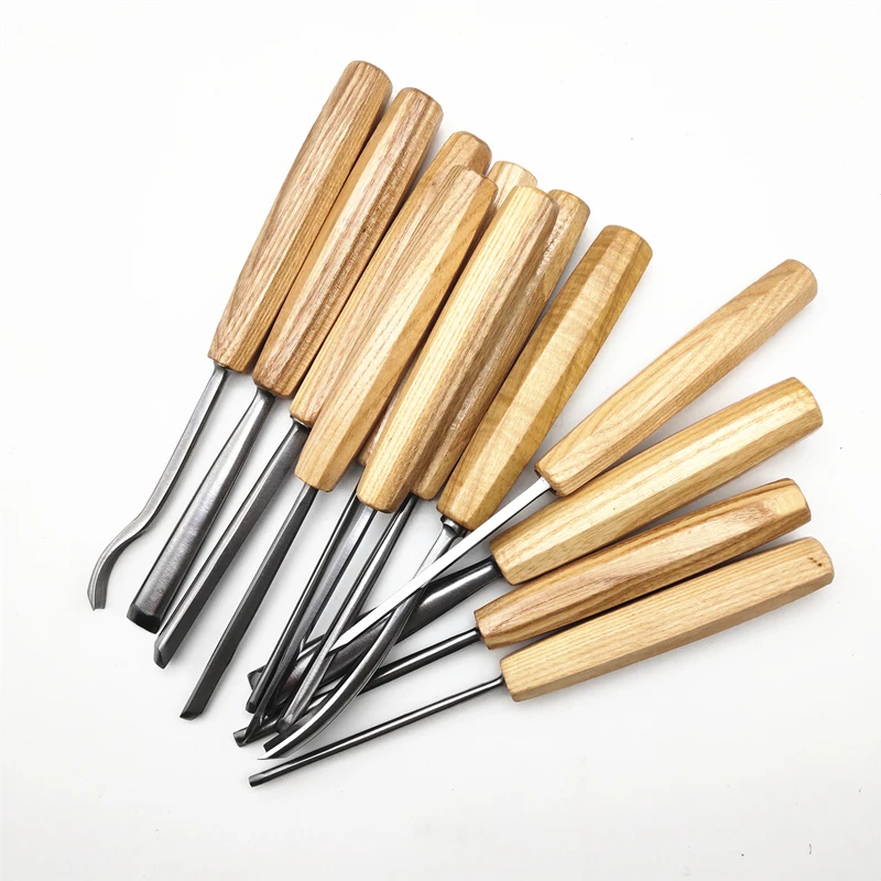 12 pcs Professional hand tools wood carving chisel set