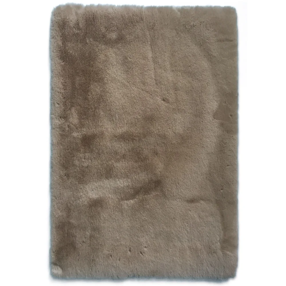 Home decor grey luxury shag 100% polyester faux rabbit fur rug