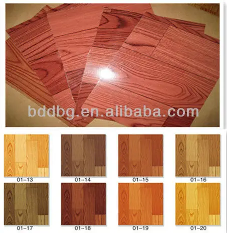 Gray Color Laminate Flooring felt backing pvc floor