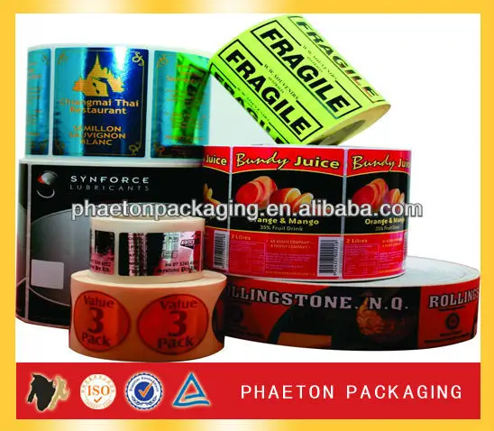 Printing Logo Printed Custom Adhesive Sticker Self Adhesive Vinyl Lighter Labels Full Color Wrap Around Label