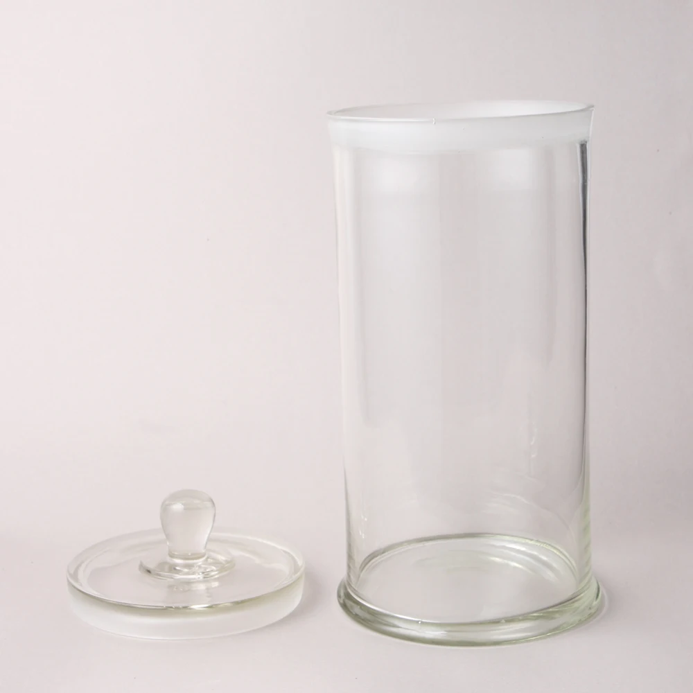 HUAOU 180x450mm Specimen Jar with Knob and ground-in glass stopper