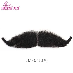 Парики K.S 100% человеческие волосы для мужчин ручной работы, искусственная борода