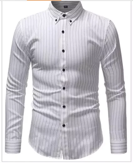 Повседневные модные мужские рубашки из 100% хлопка с длинным рукавом и принтом