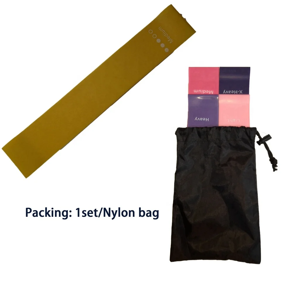 100% pure latex mini resistance bands and fitness bands set