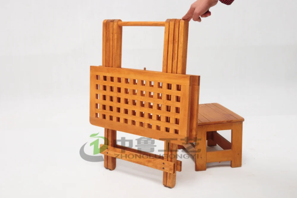 Solid wood furniture living room round tea table picnic table