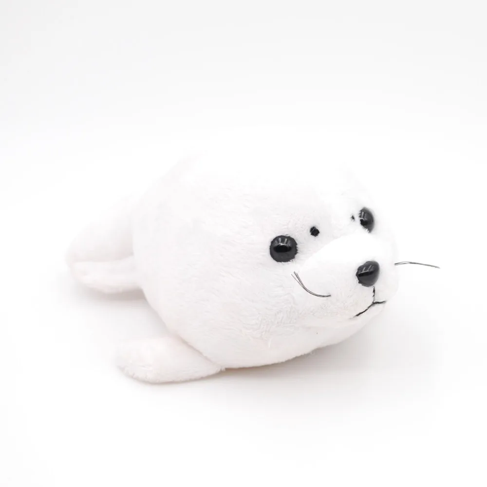 Plush funny white seal animal toy stuffing pure soft customized fashion design doll