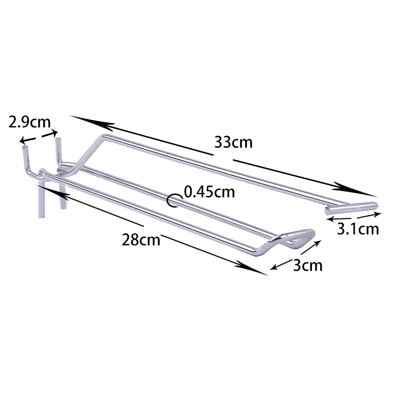 Factory price Pegboard scanner U shape 3 wires peg hooks for retail shop