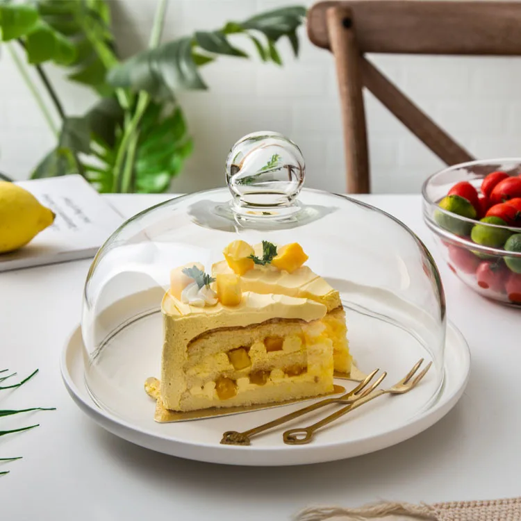Wholesale Handblown Lead-free Crystal Glass Cake Dome Cover