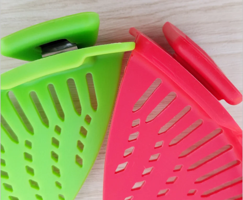 Kitchen Silicone Basket Strainer Draining Basket Kitchen Snap Strainer Clip on Silicone Colander Pot Strainer