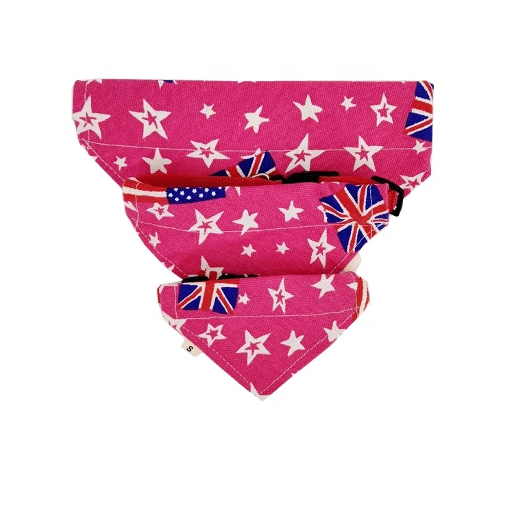 Different Size Custom Printed Cotton Pet Bandana