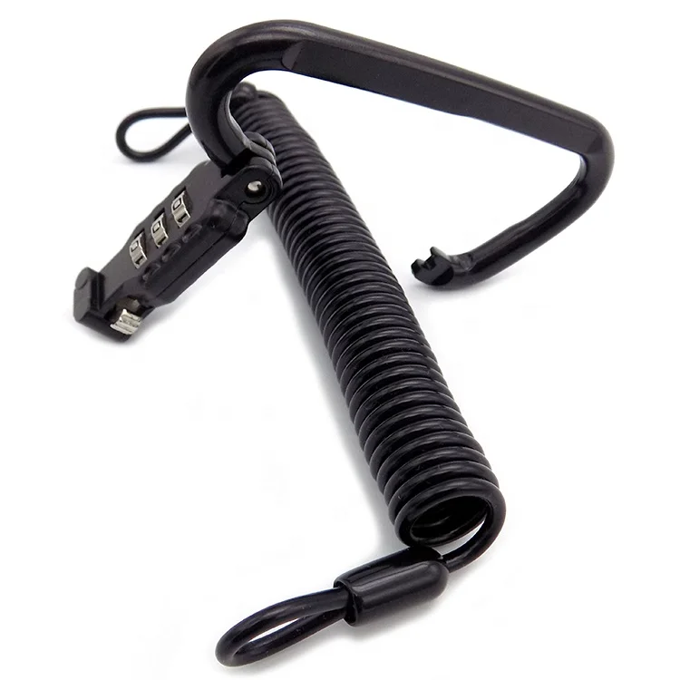 Anti-Theft Mini Road Bike Spring Cable Motorcycle Safe Helmet Lock For Ssafety