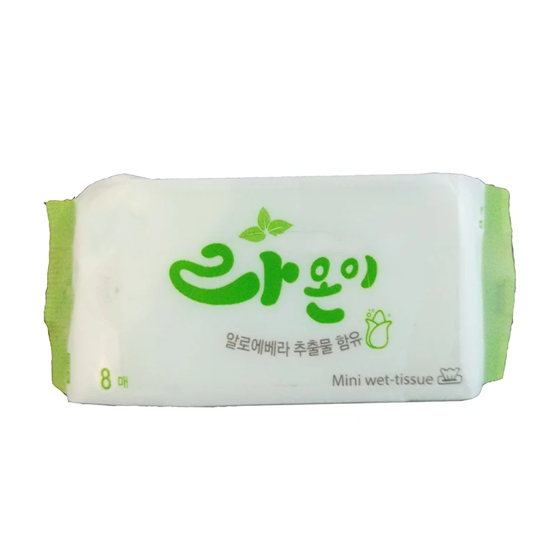 
New Products 10Pieces Single Package Aloe Vera Hand Disinfectant Paper Wet Wipes 