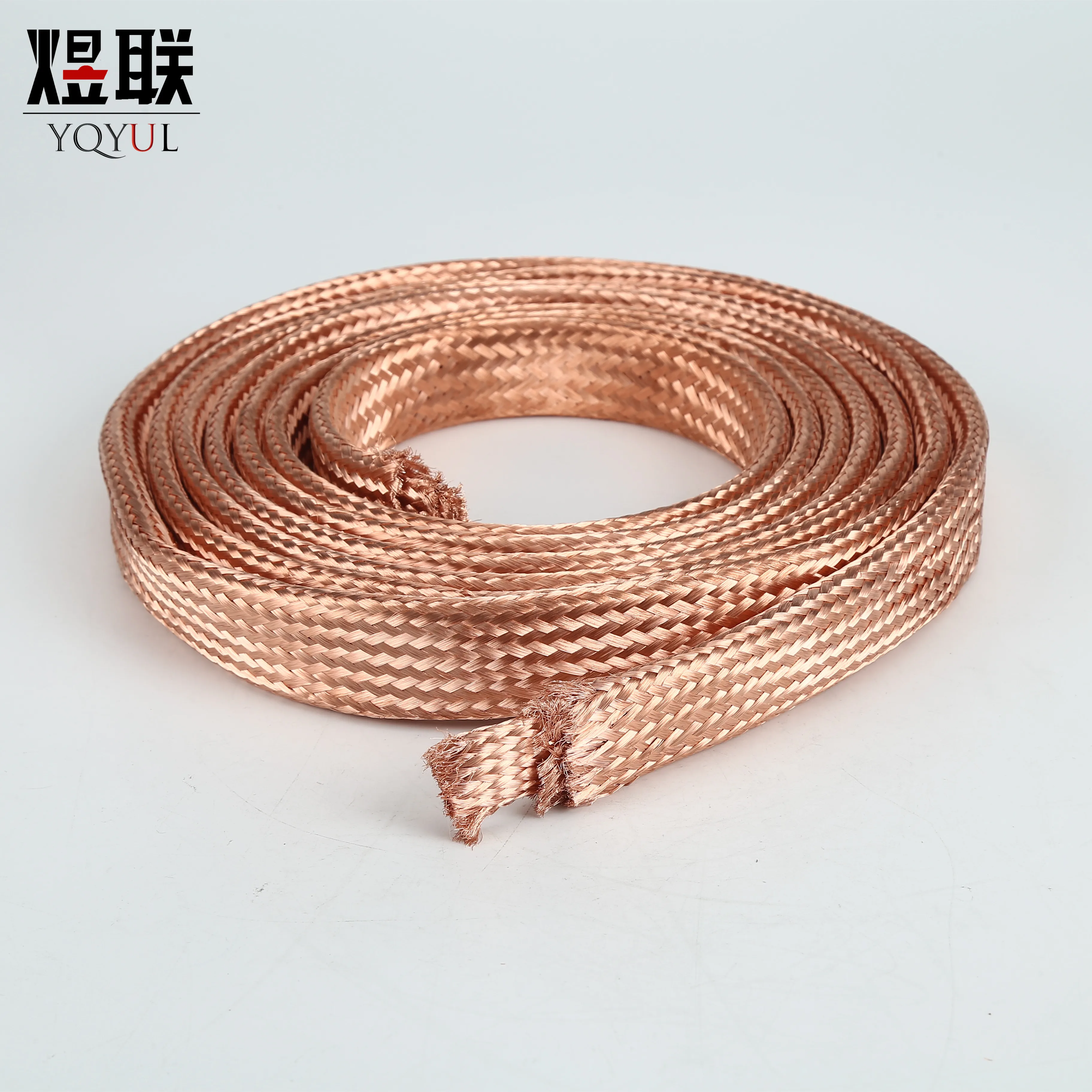 dia 0.05mm bare Copper flat braided wire  grounding tape