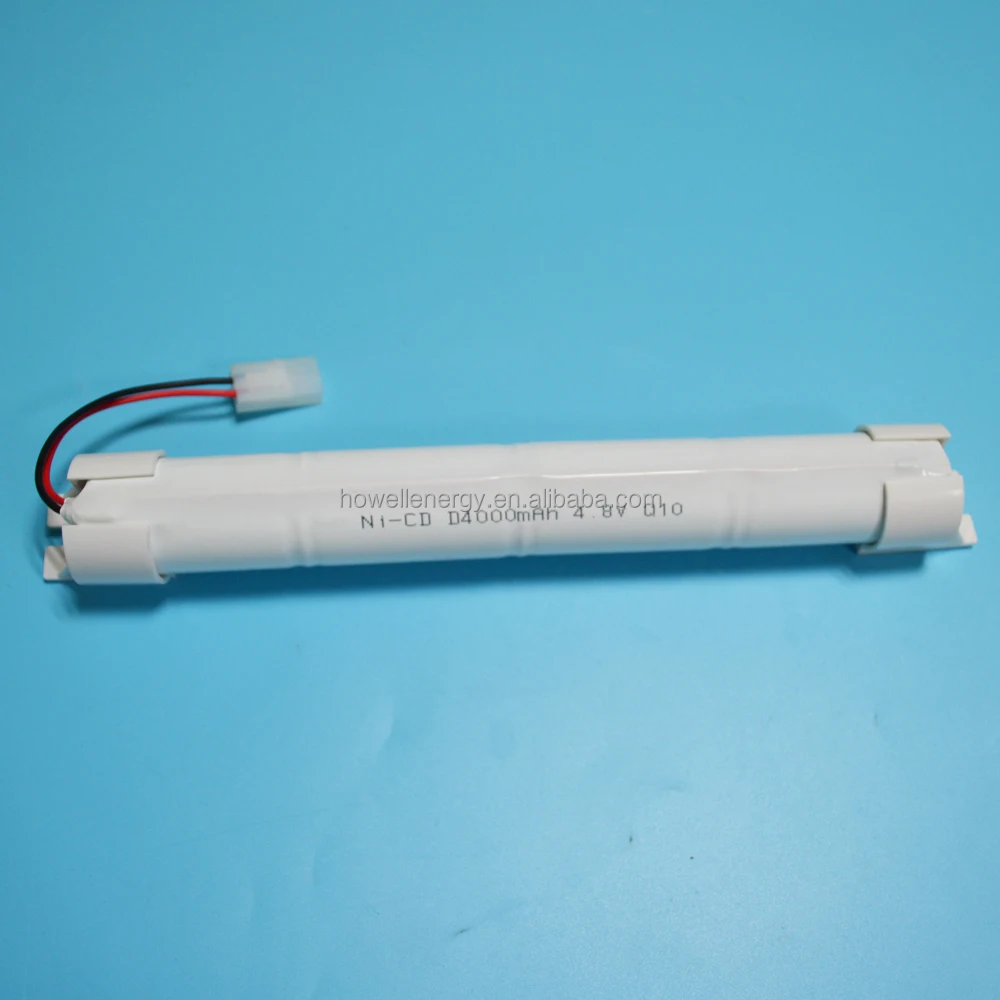 4.8V nicd 4000mah D4000 nimh rechargeable battery pack 4.8v for emergency lighting