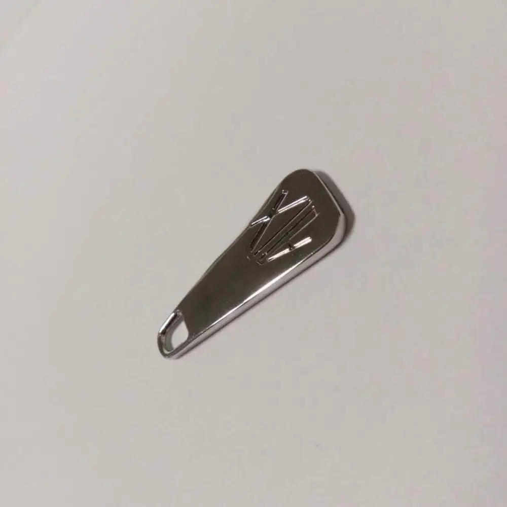 custom metal label zipper pulls pullers for  Metal Label zipper