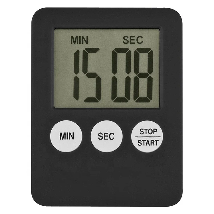 LCD Digital Screen Kitchen Timer Square Cooking Count Up Countdown Alarm Clock With Magnet