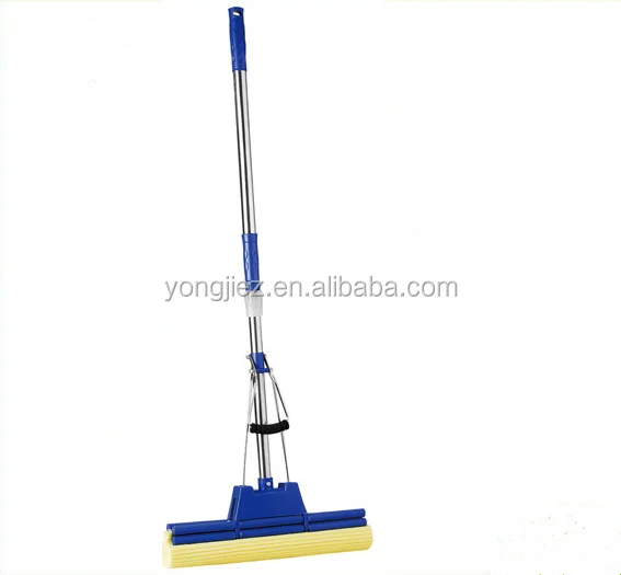 High Quality 38 cm Sponge Pva Mop With Telescopic Stainless Steel Handle
