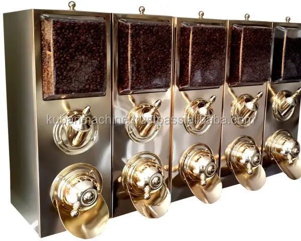 Coffee Bean Dispenser/Coffee Bean Silo/ High Qualified Brass Plated Coffee Silo With Scoop KBN80
